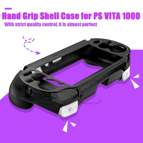 Imagen 2 del producto Funda negra de repuesto con soporte para Joypad con botón de disparo L2 R2 para accesorios de juego PS VITA 1000/PSV1000/PS Vita1000