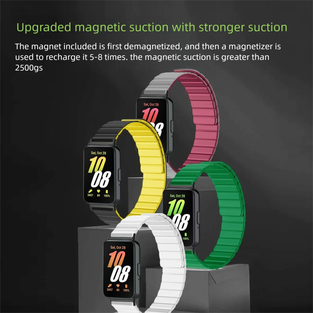 Cinturino magnetico di ricambio per cinturino Samsung Galaxy Fit3 cinturino sportivo regolabile in silicone lavabile per uomo donna