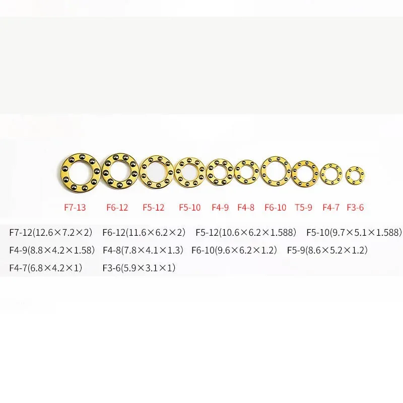 Imagem -06 - Mini Plane Axial Ball Bearing Aço Thrust Bearing Rolamento de Cobre Folding Knife Acessórios 10 Pcs por Lote