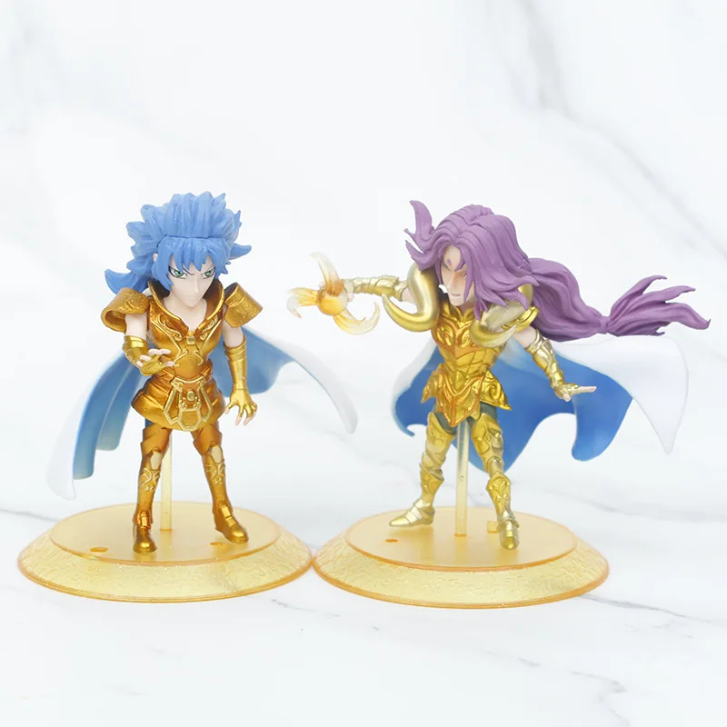 Anime Japonês Saint Seiya, Pano Mito, Leão, Aiolia, Aquário, Camus, Câncer, Máscara da Morte, Zodíaco Dourado, Ação Cavaleiro, 11cm