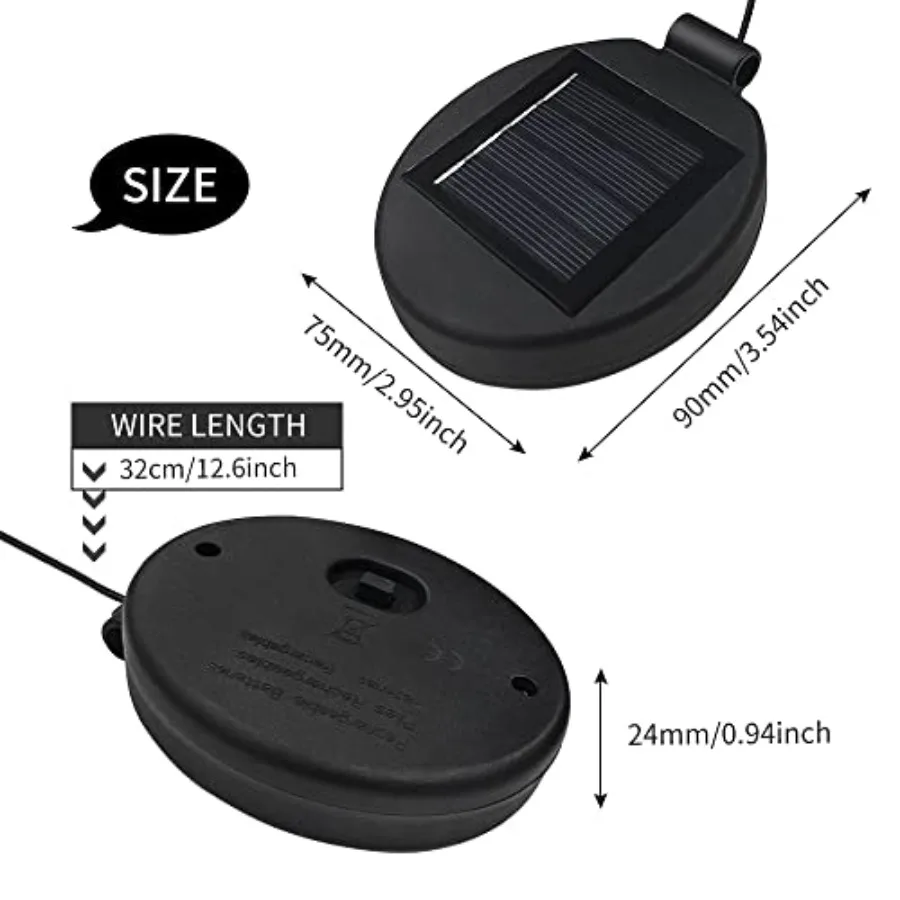 Solar Lantern Top LED Panel Lantern Lid Lights Replacement Part for Outdoor Flower DIY Solar Flower Lights Garden Patio Decor view 2