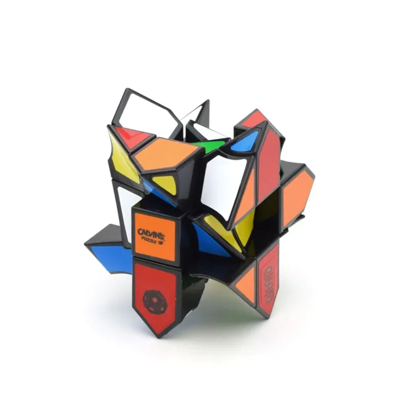 Limited Edition Fisher Magic Cube Twist Puzzle Toy Calvin's Puzzle Twist Shifting Edge 3x3 Cube Black and White Blue DNA  6-12y