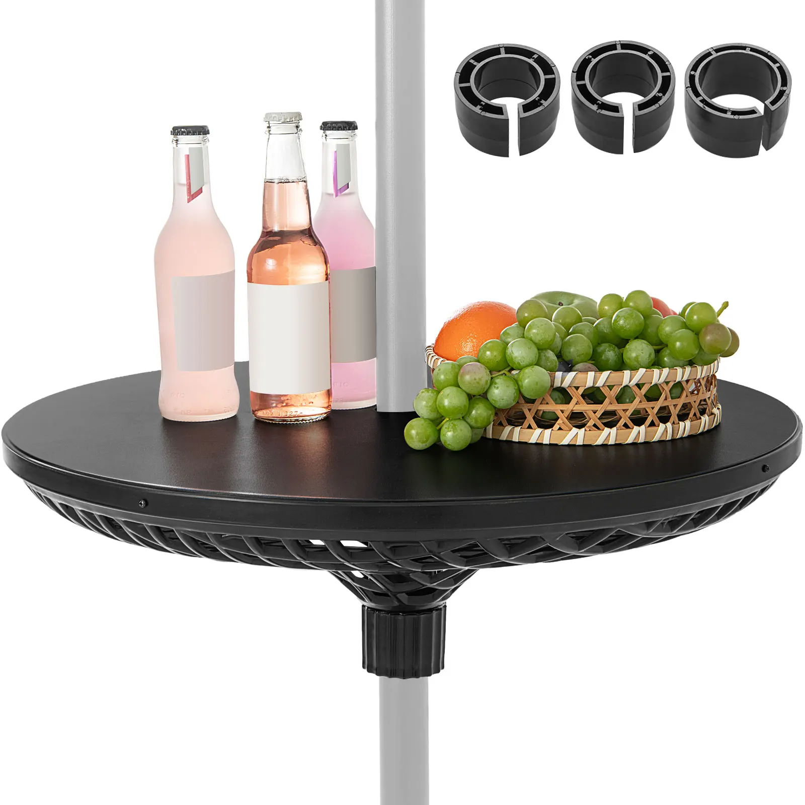

Outdoor Umbrella Table Tray Fit 1.5"/1.34"/1.26" Umbrella Poles for Backyard