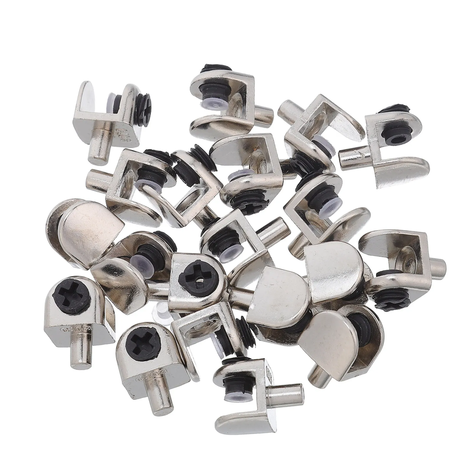 20Pcs Glass Clamp Supports Zinc Alloy Heavy Duty Bracket for 4-8Mm Glass Panels Bathroom Shower Shelf Holder Contemporary Design
