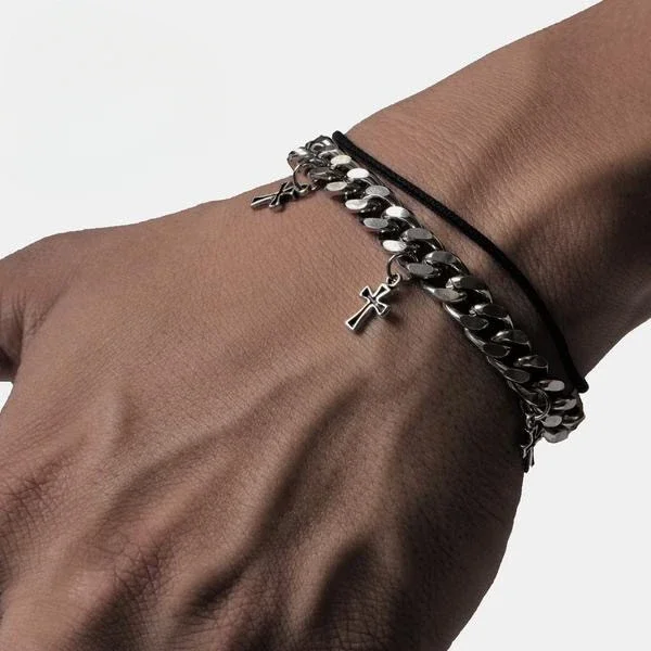 

Браслет-цепочка lukevпредставление из кубинской цепи мужской, нишевой дизайн в винтажном Корейском стиле, премиум-качество, Стерлинговое Серебро