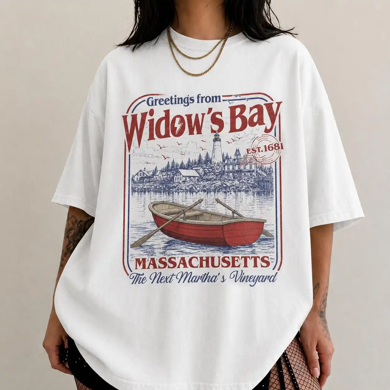 Greetings From Widow’s Bay Shirt, Halloween Crewneck, Coastal Horror Club Sweatshirt, New England Gift, Mystery TV Fan Tee