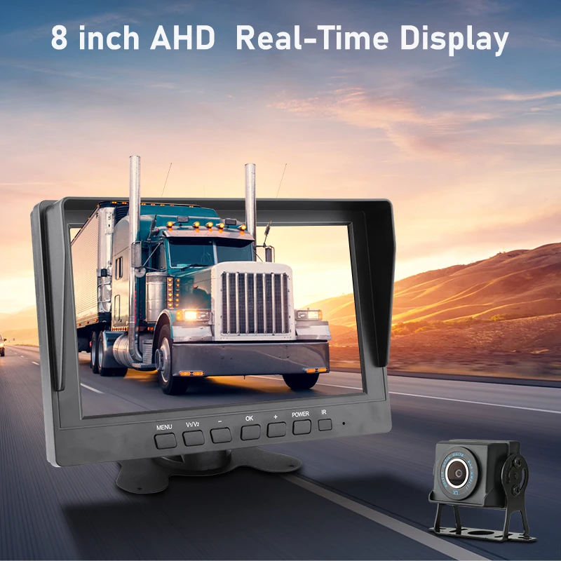 JMCQ 8 pollici AHD 1080P telecamera per retromarcia per auto con Monitor per camion Bus Paking fotocamera impermeabile Super Night Vision Eazy