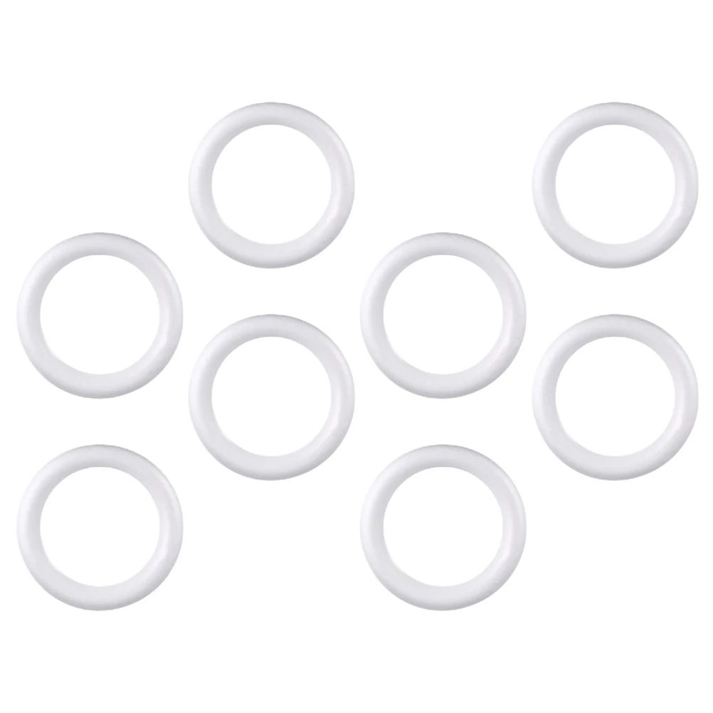 

8Pcs Foam Wreath Decoration DIY Foam Round Rings for Painting Kid's Art Class DIY Accessory Ring Shaped Ornaments