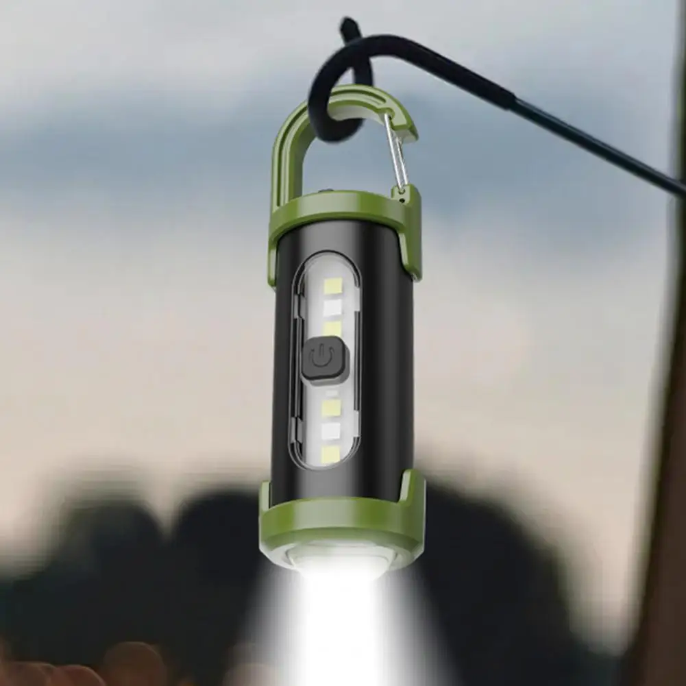 الأنشطة الخارجية مصباح يدوي صغير سلسلة المفاتيح مصباح يدوي محمول قابل لإعادة الشحن مع للخارجية في حالات الطوارئ