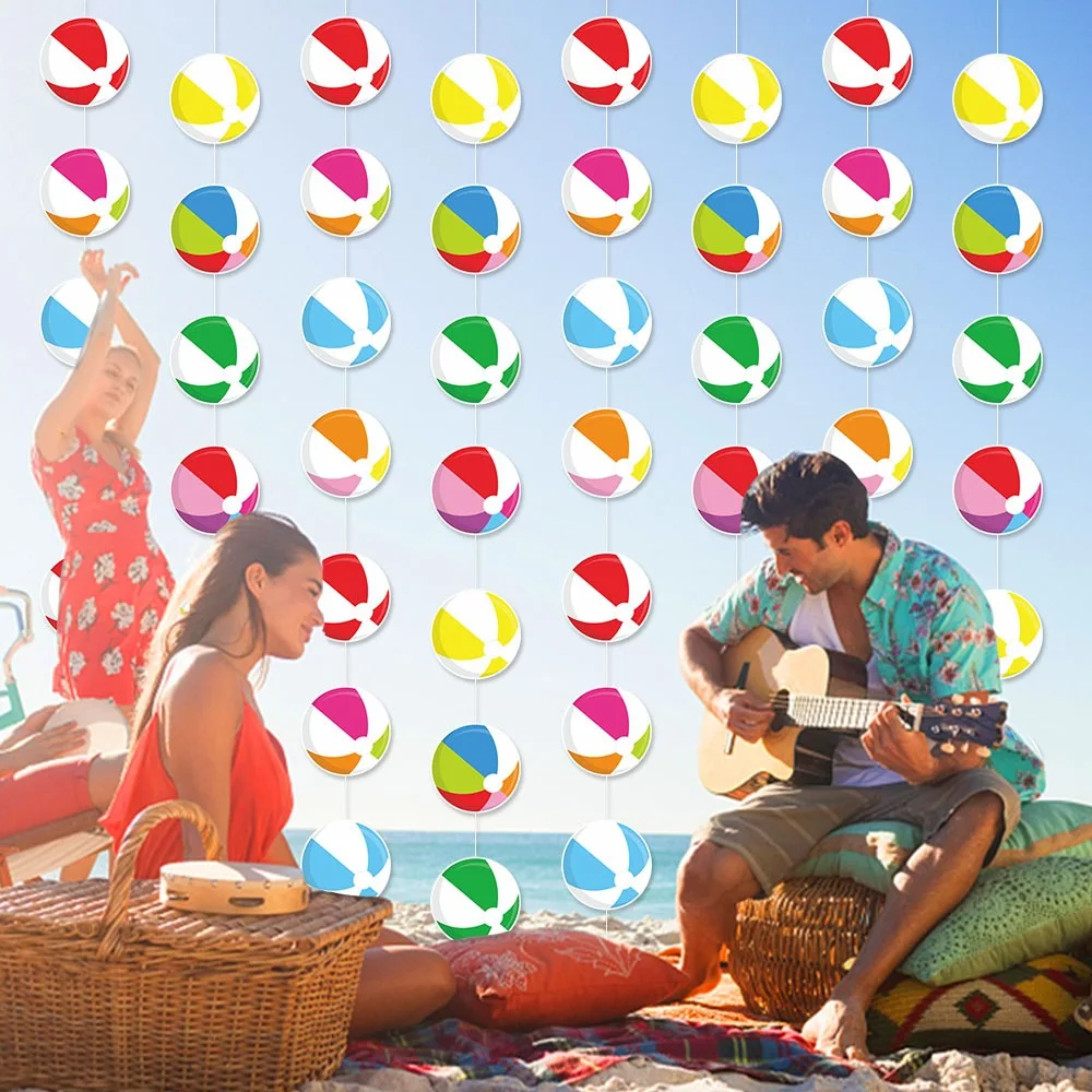 

Summer Party Volleyball Hanging Decor Hawaiian Beach Theme DIY Ornament for Venue Graduation