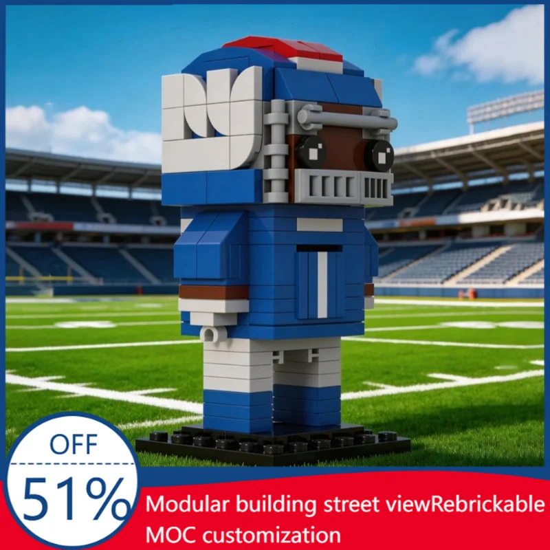 

147 Parts MOC Sports Team Character Figure Building Block Children Educational Assembly Toy Boys Birthday Creative Display Gift