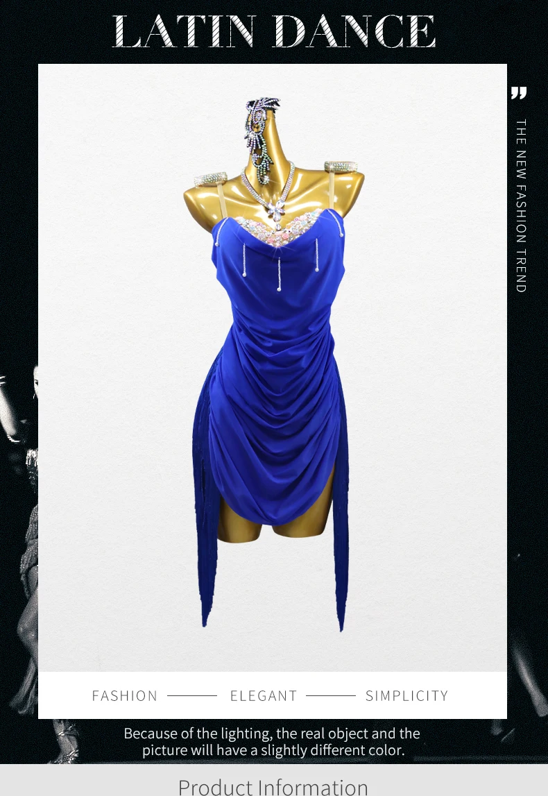 2026 Lateinamerikanisches Tanzkostüm, elegantes Kleid für Damen, sexy Standard-Ballkleidung, Mädchen-Ballkleid, Tanzkleidung, Rock, Samba-Abendgarderobe – Detail 2