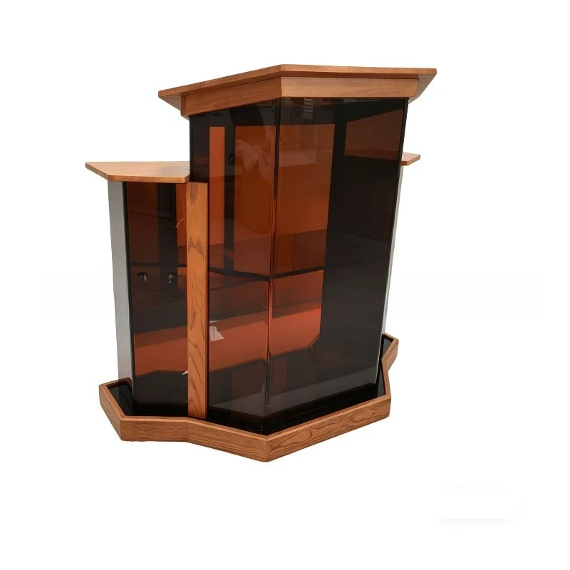 

Double enlarged acrylic solid wood lectern, church oath stand, conference presiding stand, large podium