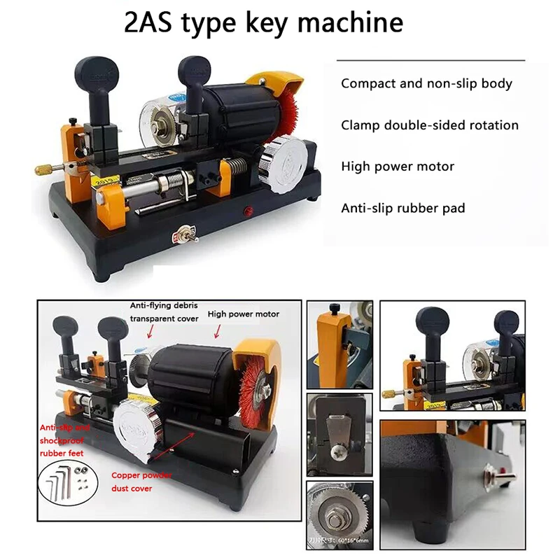 Tigh Precision Copying Machine Horizontal Keying Machine Manual Milling Cutter Automobile Household Hardware Electric Tool