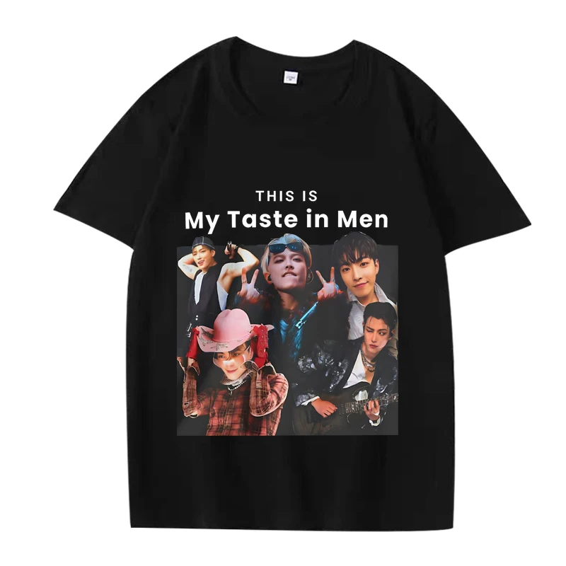 Ateez Hongjoong My Taste T Shirt 2025 men women Oversized 100% Cotton Hot sale short sleeve Summer print Unisex plus size tops