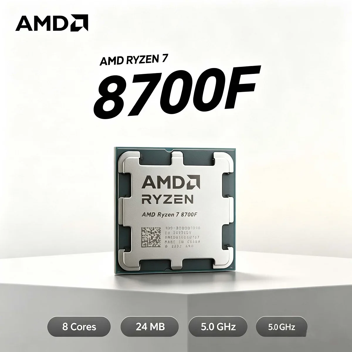 AMD Ryzen 7 8700F R7 8700F CPU 100-000001590 8-Core 16-Thread 5.0GHz DDR5 4NM Socket AM5 TDP 65 but without fan For Desktop