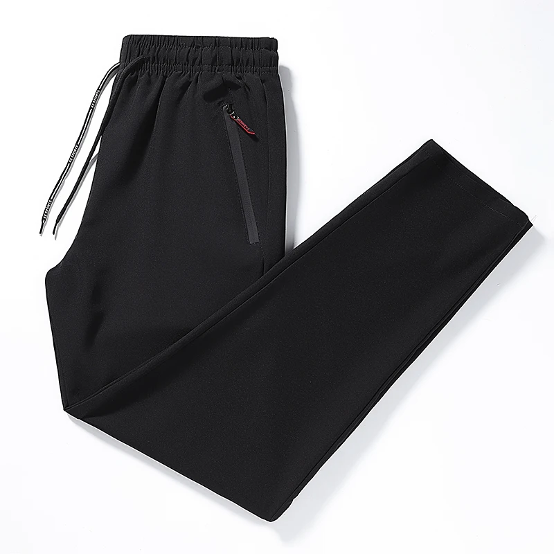 Men's casual pants straight leg slim fit elastic waist jogging pants Korean classic blue black gray men's pants plus size 4XL5XL