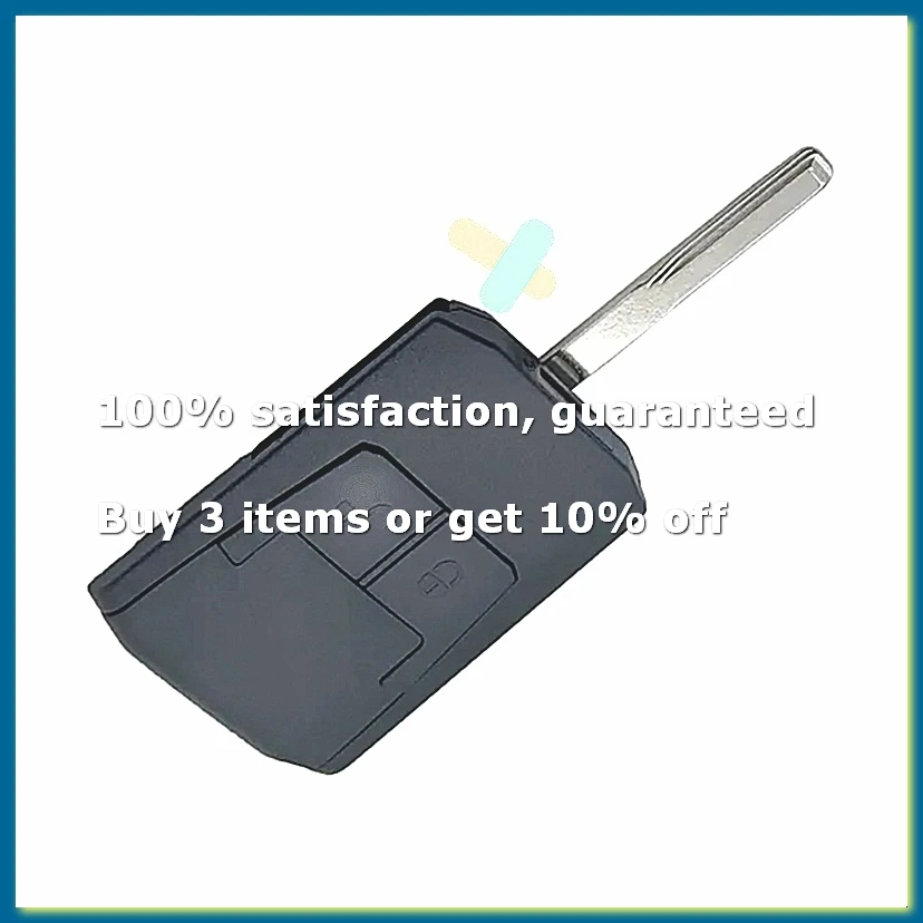 Replacement Flip Remote Car Key Shell with 2 Buttons for Truck Ignition Keychain Accessory-A32R