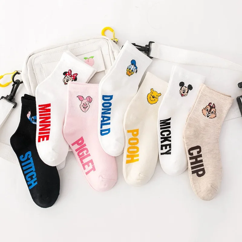 

Disney Cartoon Socks Mickey Minnie Socks Donald Daisy Duck Socks ladies Soft Breathable Sock Cotton Boat Short Socks for Women