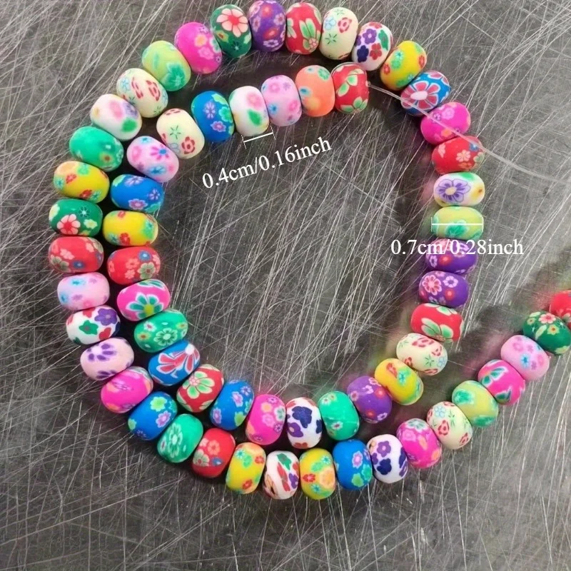 About 110pcs Colored Polymer Clay Beads Ideal Accessories for Necklace Bracelet Keychain Jewelry Making