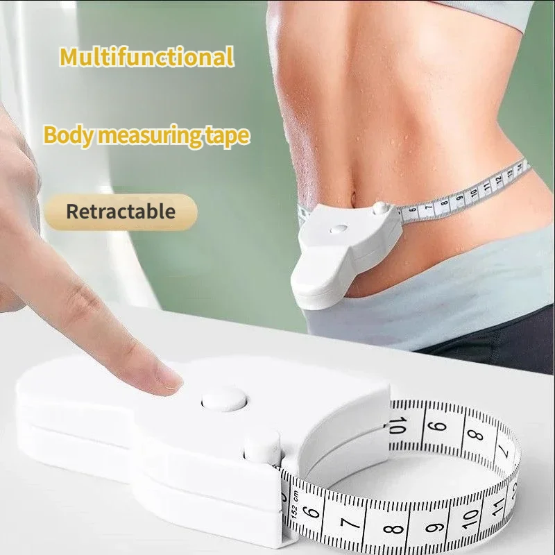 Auto Lock 150cm Medical Body Fat Tape Measure Centimeter Scale Sewing Ruler for Clinic Weight Monitoring
