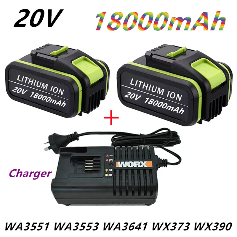 2022 18,0 Ah 20V Lithium-Ionen Ersatz Batterie Für Worx WA3551 WA 3551,1 WA3553 WA3641 WG629E WG546E WU268 Für Worx Power Tools