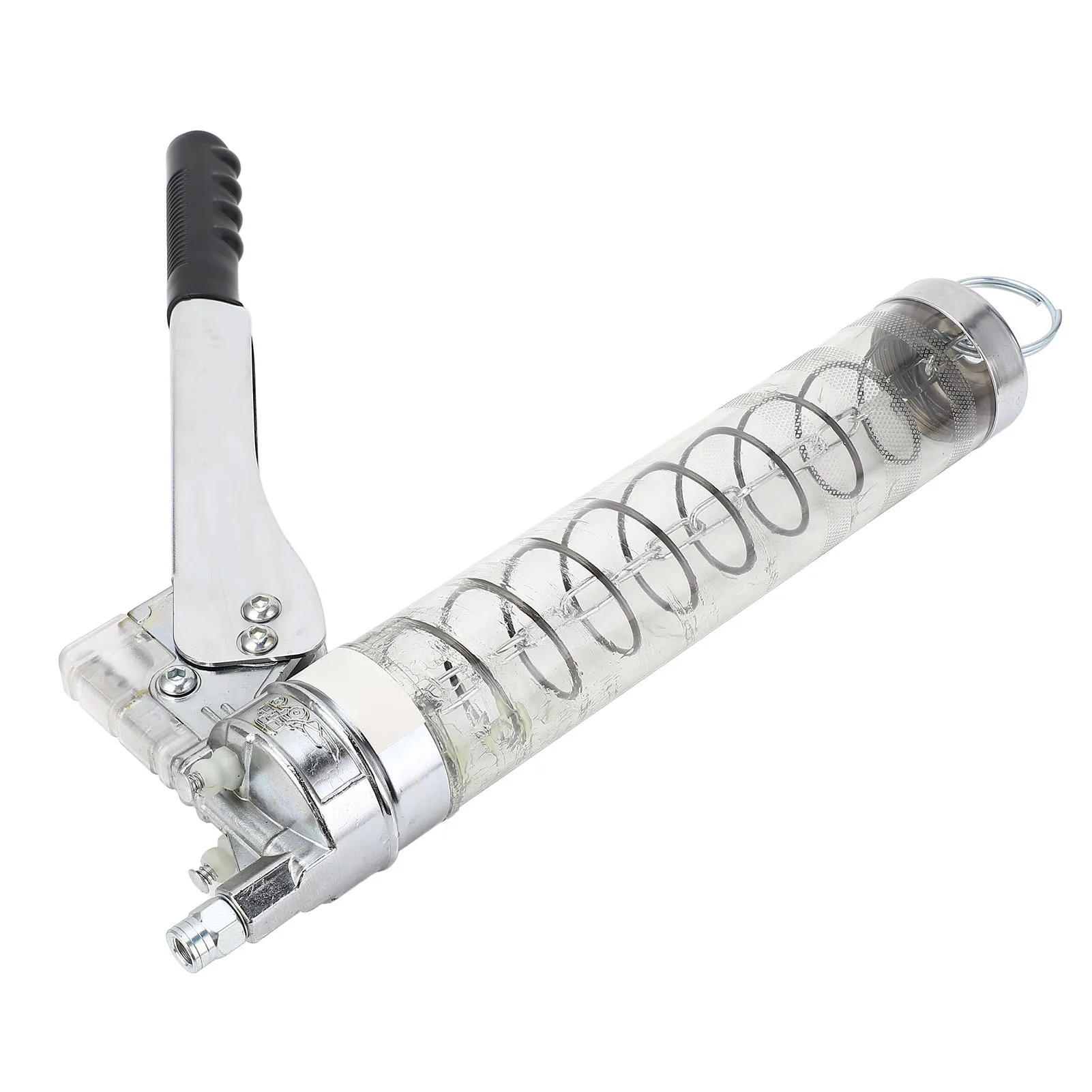 

900CC Heavy Duty Manual Grease Sprayer Lever Action Transparent Dual Gear Anti-Stuck Switch with Chain for Automotive Trailer
