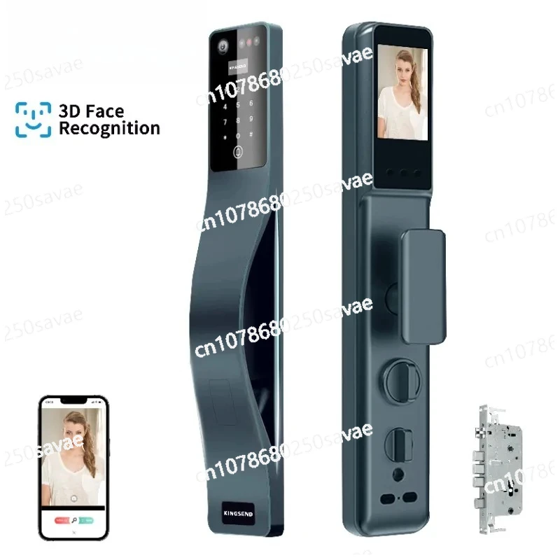 

Smart Wifi Digital Door Lock Real-Time Intercom Intelligent Door Lock 3D Face Recognition with New Function Palm Print