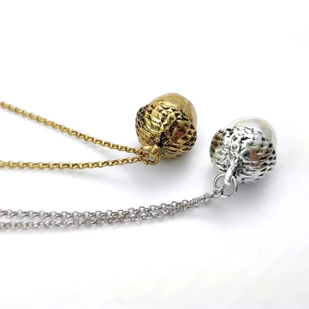 antique Silver antique Gold Acorn Necklace ature Jewellery,  Birthday  Gif