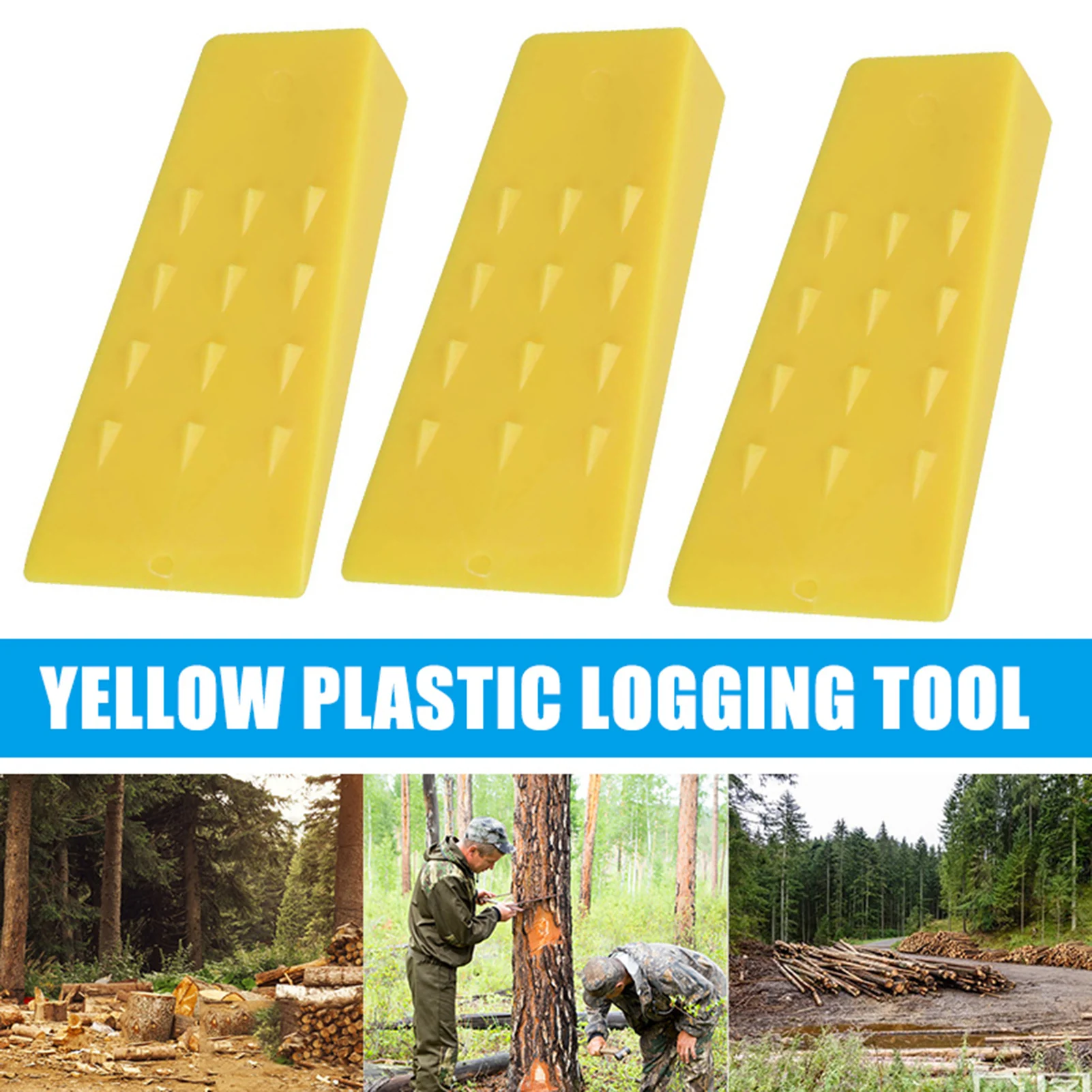 Lumbering Wood Wedges Plates Safely to Ground Durable Wedge for Stable Cutting Cleaving Chainsaws