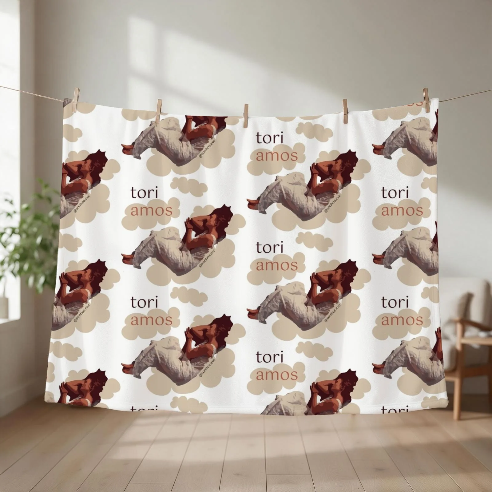 Tori Amos - Sleeping Goddess Throw Blanket couch cozy soft plush fuzzy picnic outdoor blanket