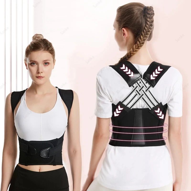 

Posture Corrector Belt for Women & Men Breathable Back Brace Support for Correcting Sitting Position Straps for Back Pain Relief