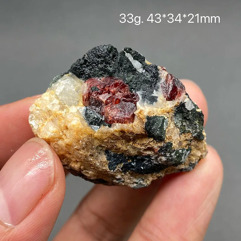 

100% натуральный коричнево-красный циркон, необработанный камень, образец минерала, коллекция Healing Crystal