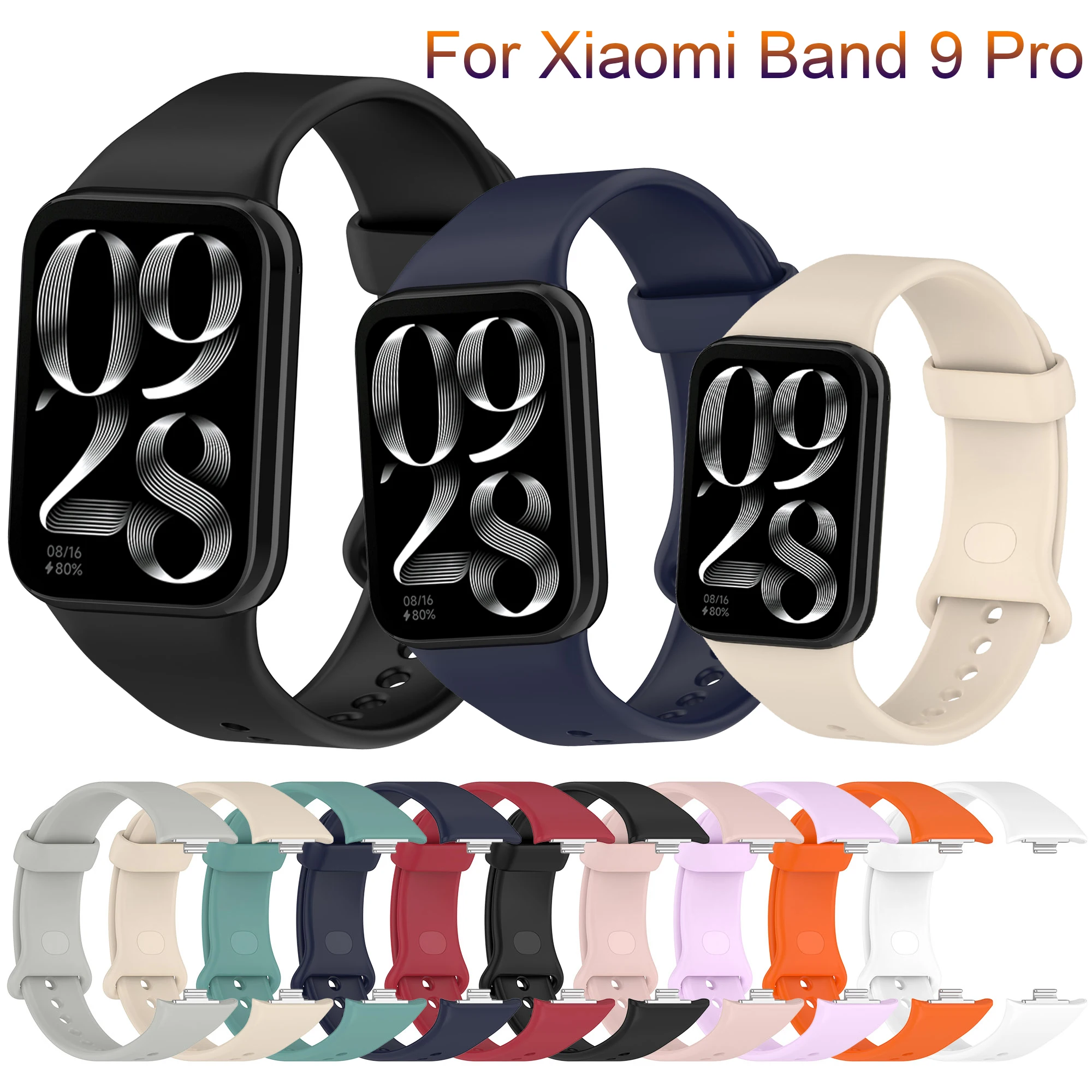 

Silicone Strap For Xiaomi Mi Band 9 Pro Breathable Smart Bracelet For Mi Band 8 Pro Redmi Watch 4 5 WristBand Accessoies Correa