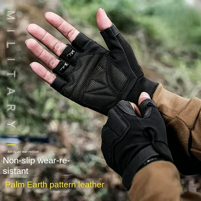 Halbfinger-Anti-Rutsch-Handschuhe, fortschrittliche Handschuhe, geeignet für Radfahren, Wandern, Training, Outdoor-Sportarten. – Detail 6