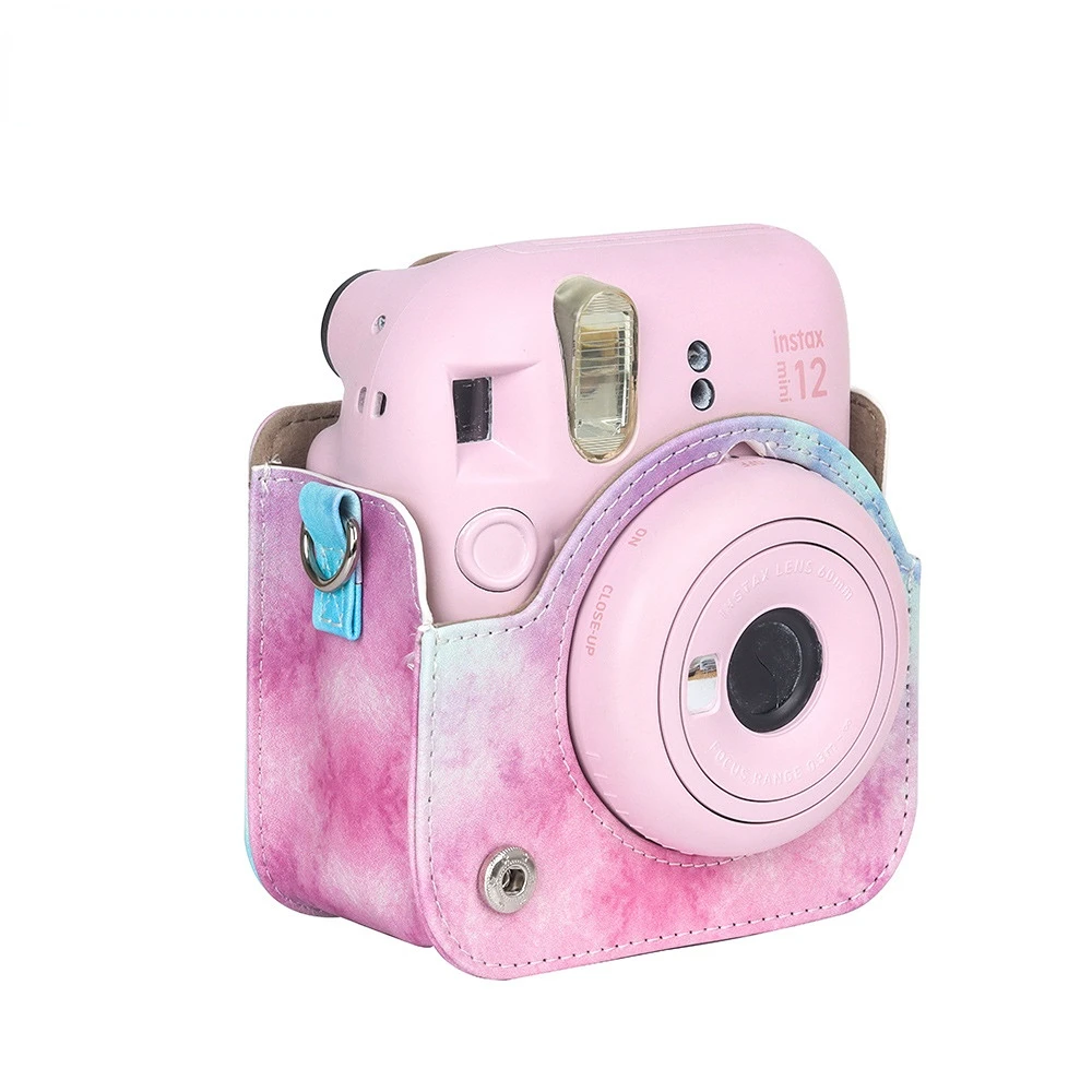 Fujifilm-Étui en cuir PU pour Instax Mini 12, fantastique appareil photo instantané, peinture à l'huile rétro, sac de protection lancé, accessoires