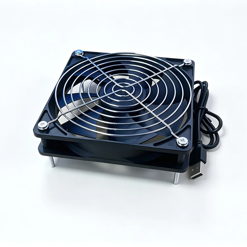 80/120mm Silent Cooling Fan for Router DIY PC TV Box - Quiet DC 12V USB Power with Screws And Protective Net - Wireless Cooling Solution