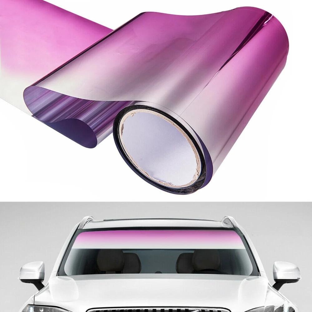 Universal Car Windshield Sun Visor Strip Tint Film Front Glass Anti-UV Sun Shade Window Film Decal Car UV Protector Foils Decals