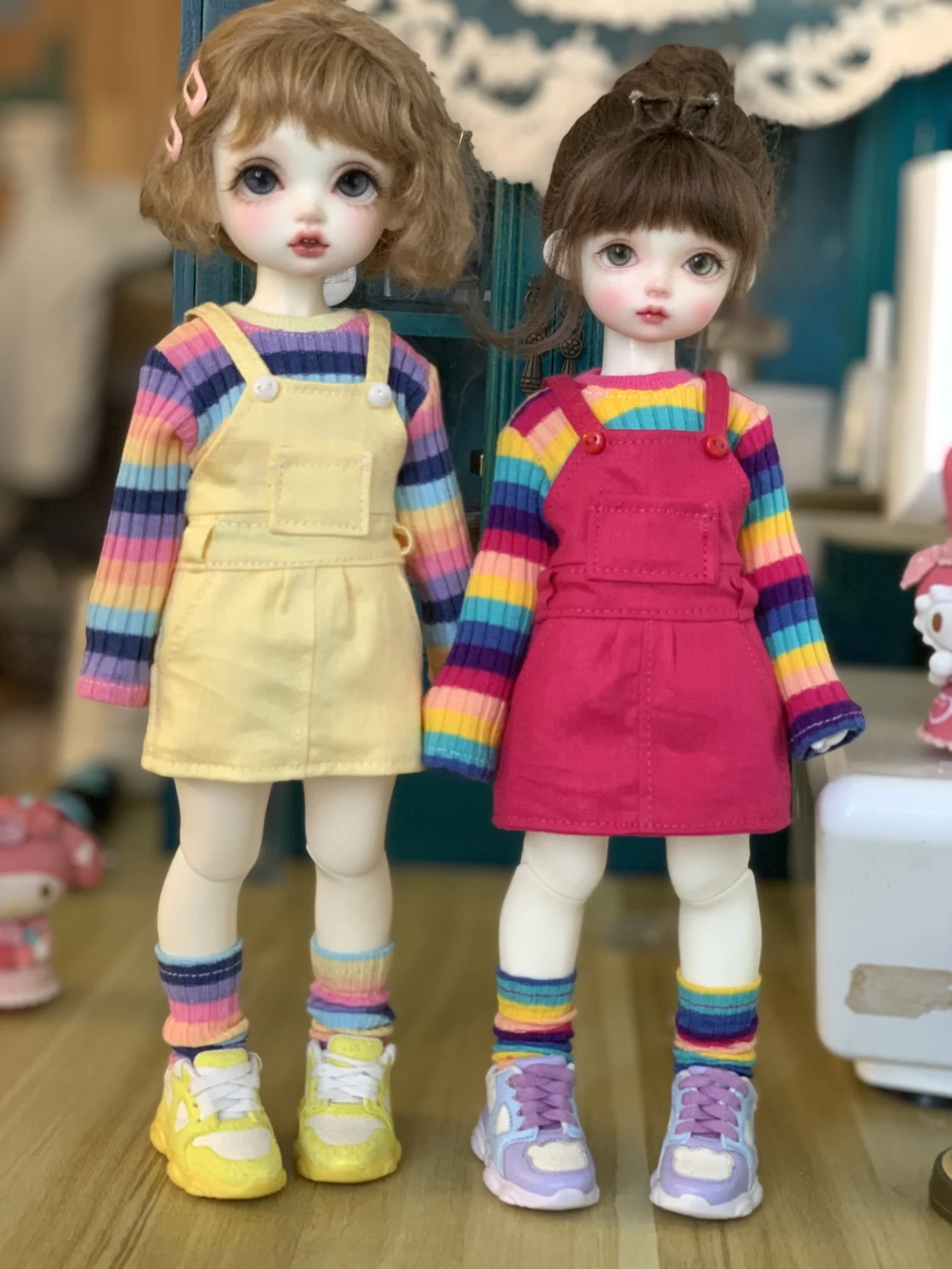 BJD doll clothes for 1/4 1/5 1/6 size cute doll sweater dress BJD doll clothes 1/4 1/5 1/6  suit doll accessories (3 points)