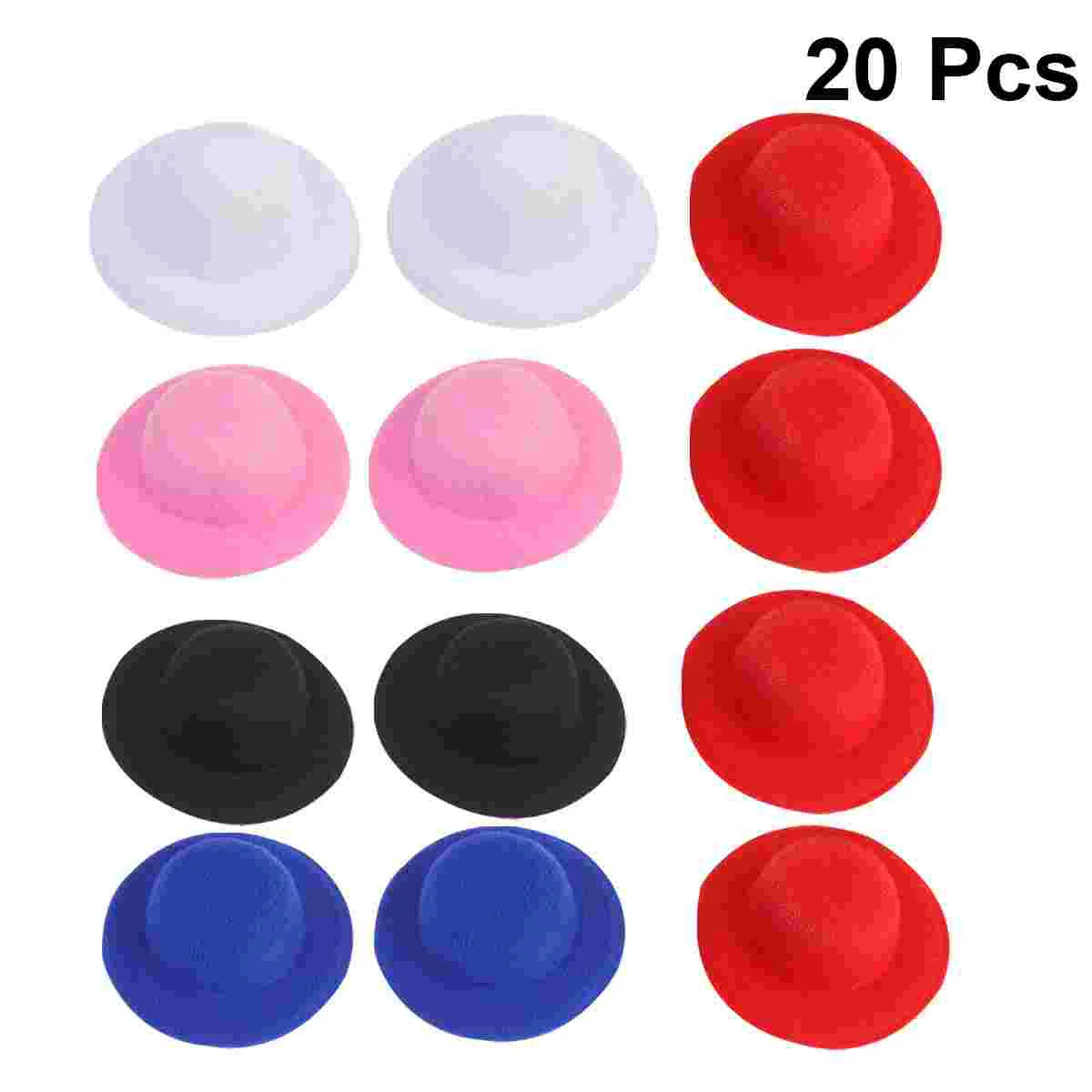 20pcs DIY Mini Hats Ornaments Billycock Decoration Handmade Craft Accessories for Kids Girls