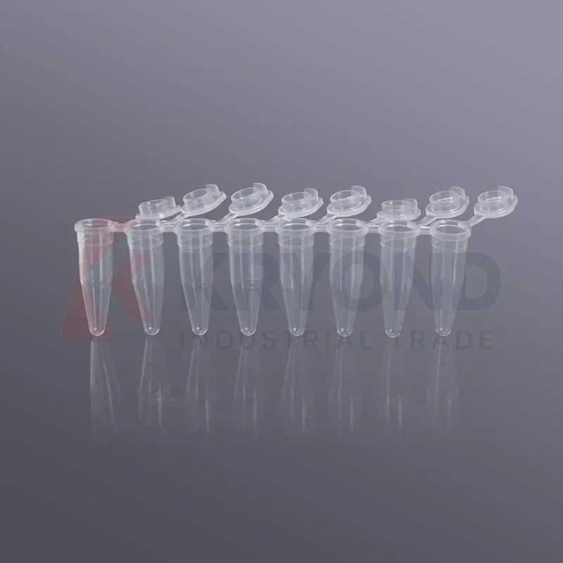 0.2ml PCR Tubes and Strips Eight Row with Flat Cover Connected Lid 120 Rows Carton PST-0208-AFT-C Original Product