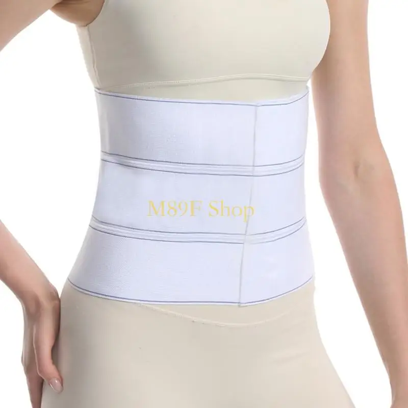 M89F Adjustable Compression Support Mom Belly Binder For Postpartum Women Wide Coverage Elastic Fabric Recovery Comfort