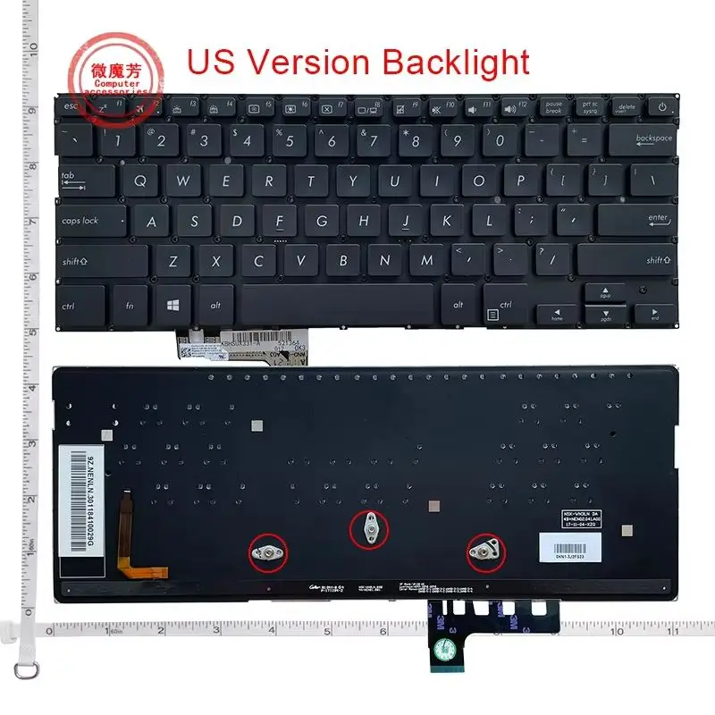 

US Laptop Keyboard for Asus UX331 UX331UN UX331FN UX331UA UX331UAL UX331FAL U3100 U3100U
