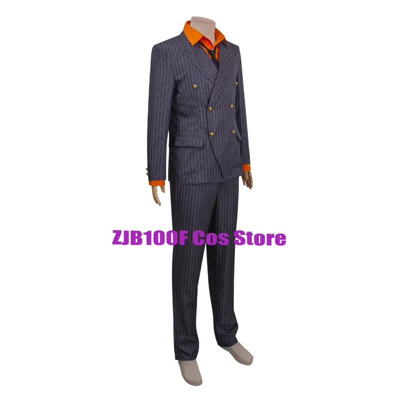 Live Action TV Sanji Cosplay Anime Costume Sanji Stripe Uniform Coat Shirt Pants Suit Halloween Carnival Party Outfit for Men