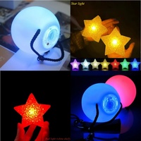LED for Belly Dance Accessory POI Ball Luminous Throwing Ball Star Shaped Night Light Stage Yellow Man Light Dance Party Decor