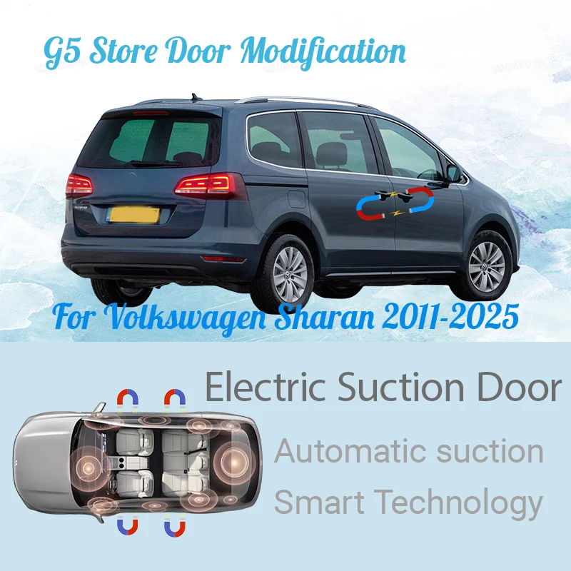 

For Volkswagen Sharan 2011-2025 Car Electric Suction Door Power-assisted Closing Automatic Door Soft-close Function