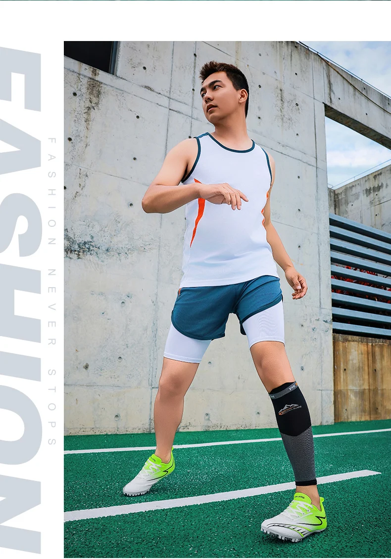 Men Track Spike Soft Professional Athletic Long Jump Running Field Sprint Shoes Light Weight Non Slip Nails Race Racing Match