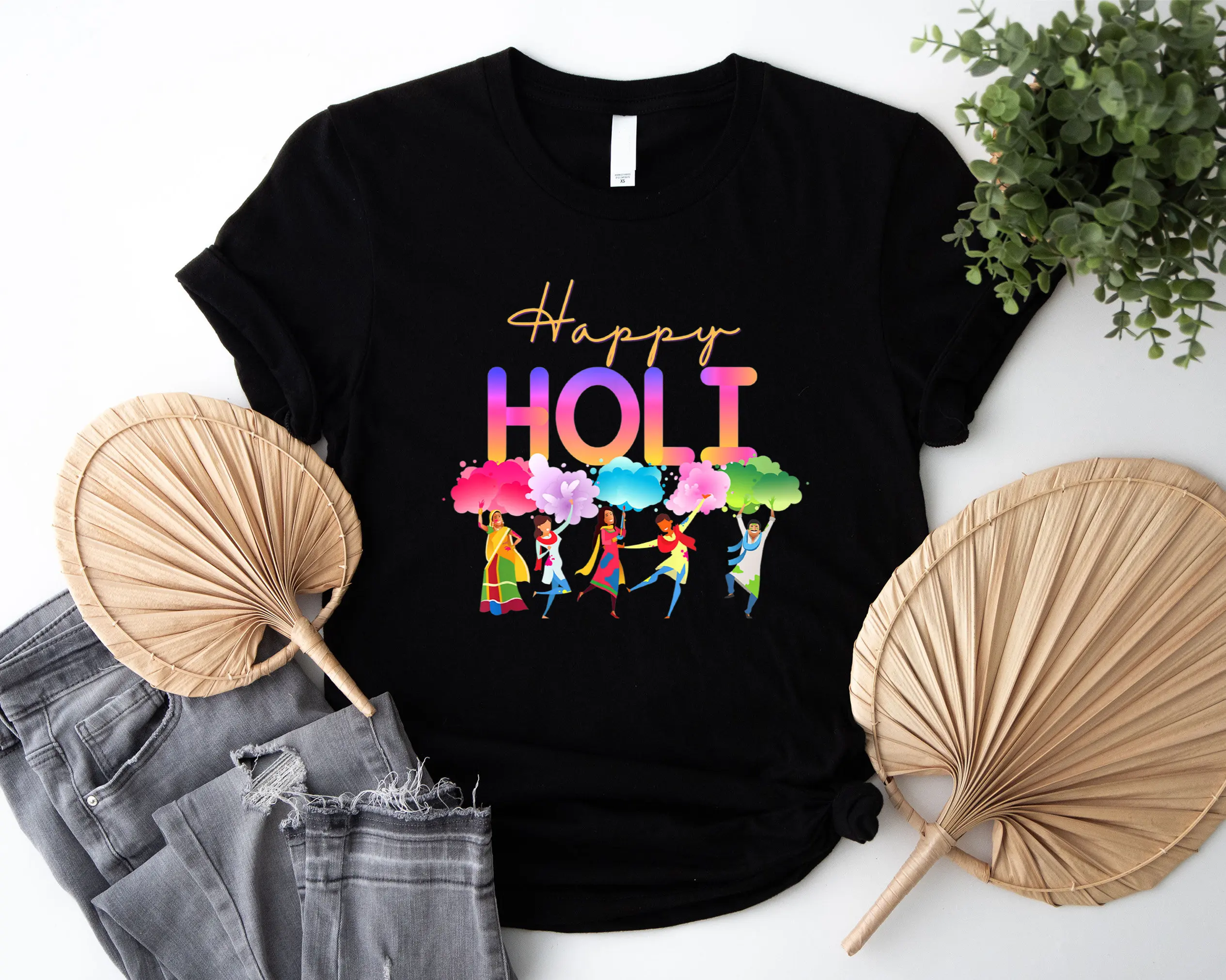 Happy Holi Shirt for Women, Hindu Festival of Colors Shirt, Hindu Family Matching Sweatshirt, Hindu Festival T-Shirt, Summer