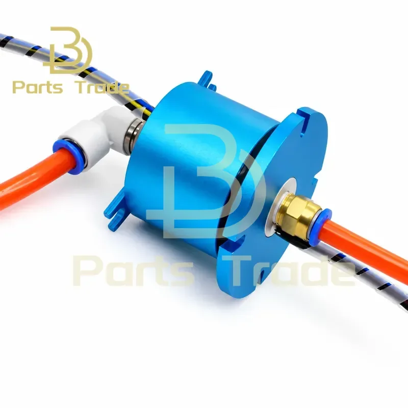360 Degree Pneumatic Rotation Rotary Joint 1 to 24 Channels Pneumatic and Electrical Integrated Slip Ring for Automation