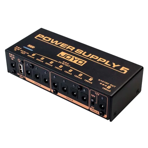 Fuente de alimentación para Pedal de guitarra JOYO JP-05, batería integrada de 4400mAh, 8 salidas, puerto USB de 9V/12V/18V y 5V/1A para alimentación de Pedal de guitarra